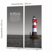 Bestatterbedarf, Dekoration - Roll-Up Display "Leuchtturm Roter Sand" -