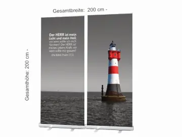 Roll-Up Display "Leuchtturm Roter Sand" - Trauerfeier-Deko, Bestatter
