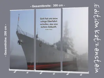 Roll-Up Display "Kriegsschiff Zerstörer Mölders" - Bestatter - Trauerhalle