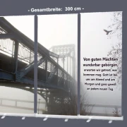 Bestatterbedarf - Roll-Up Display "KW-Brücke geheimnisvoll im Nebel"