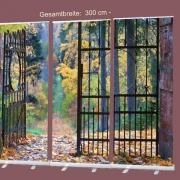 Roll-Up Display "Offenstehendes Parktor" - Trauerfeier-Deko, Bestatter