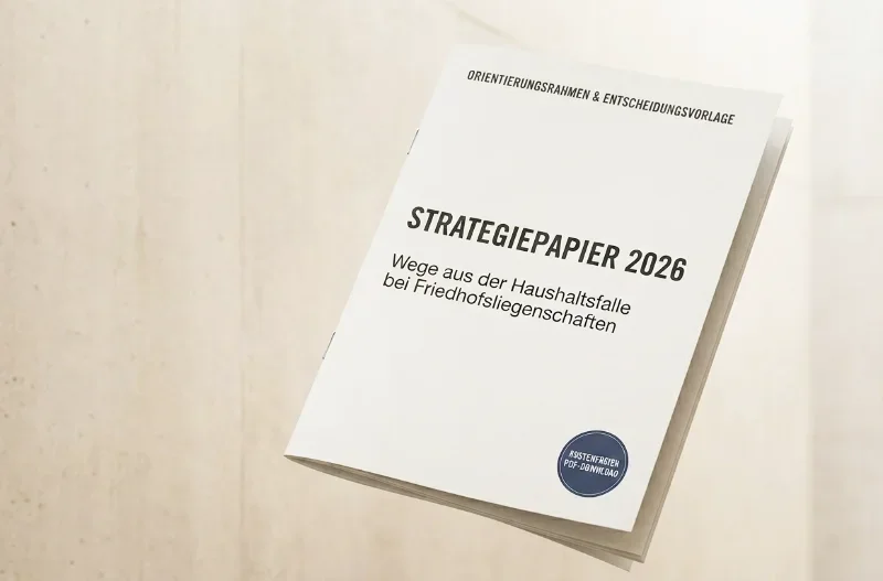 Das offizielle Strukturpapier 2026 von Edition Katzenstein zur Modernisierung von Trauerhallen bei kommunalem Sanierungsstau.
