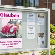 Hochwertiges christliches DIN-A2-Hochformat-Poster  Leuchtturm Castlepoint und die Worte Jesu schenken Hoffnung, Trost und Zuversicht – ideal für Zuhause und Gemeindeschaukästen.