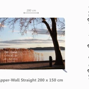 Zipper-Wall - Abendstimmung am Plattensee - 200 x 150 cm - Bestatterbedarf - Dekoration