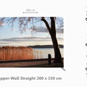 Zipper-Wall - Abendstimmung am Plattensee - 200 x 150 cm - Bestatterbedarf - Dekoration