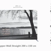 Zipper-Wall - Abendstimmung am Plattensee - 200 x 150 cm - Bestatterbedarf - Dekoration