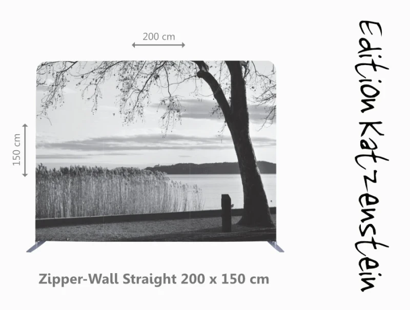 Zipper-Wall - Abendstimmung am Plattensee - 200 x 150 cm - Bestatterbedarf - Dekoration