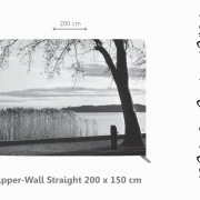 Zipper-Wall - Abendstimmung am Plattensee - 200 x 150 cm - Bestatterbedarf - Dekoration