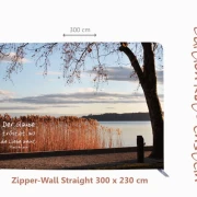 Zipper-Wall - Abendstimmung am Plattensee - 200 x 150 cm - Bestatterbedarf - Dekoration