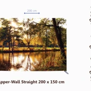 Zipper-Wall - Stadtparkteich im Herbst- 200 x 150 cm - Bestatterbedarf - Dekoration